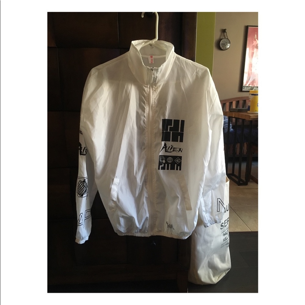 M White windbreaker from 2000s.